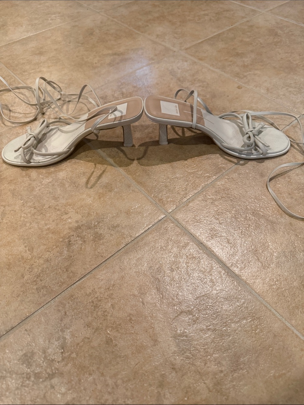 Dolce Vita - ivory Lace-Up Knot Sandals for Women - Picture 3 of 7